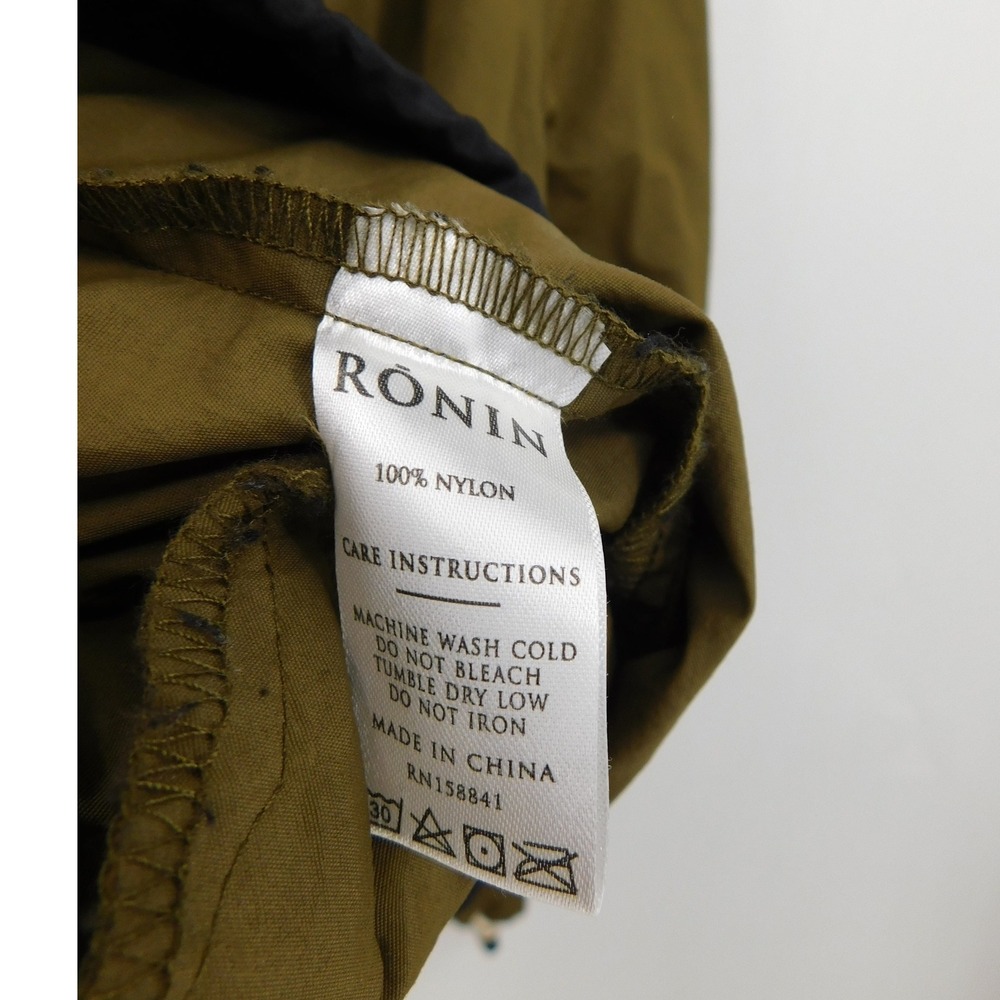 RONIN Mens Division Anorak Jacket‎ XL Olive Green Black Pullover Drawstring - Picture 4 of 4
